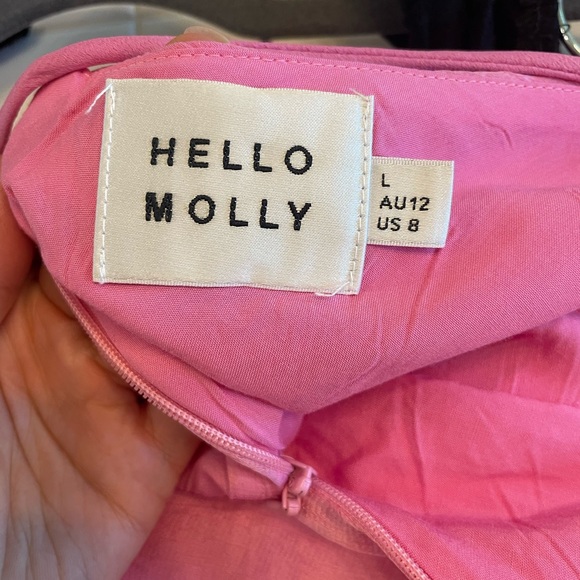 HELLO MOLLY - IN THE CROSSFIRE DRESS PINK - Picture 5 of 5